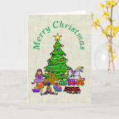 歴史おもしろい的なクリスマスカード カード (黄色い花)