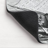 歴史からのFijianの二重カヌーの マウスパッド (コーナー)