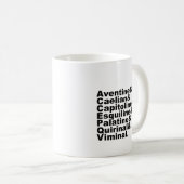 歴史で有名になったローマの7つの丘 コーヒーマグカップ (正面右)