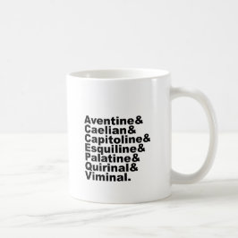 歴史で有名になったローマの7つの丘 コーヒーマグカップ