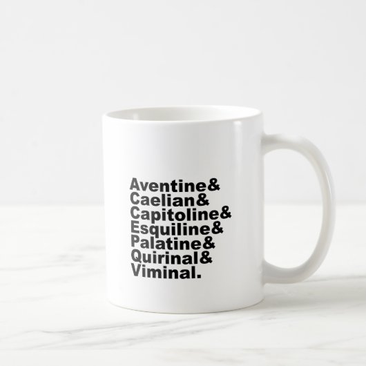 歴史で有名になったローマの7つの丘 コーヒーマグカップ (右)