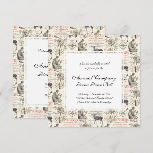 歴史と科学 - 知識の探求 招待状 (正面/裏面)