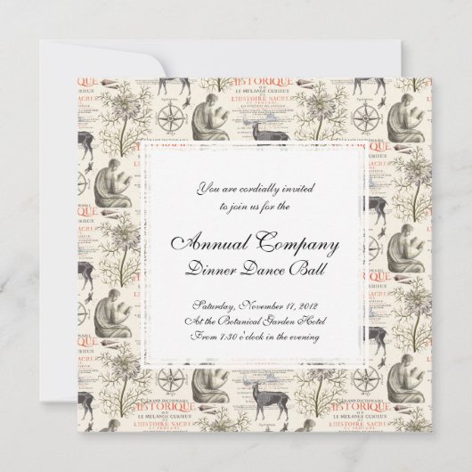 歴史と科学 – 知識の探求 招待状 (正面)