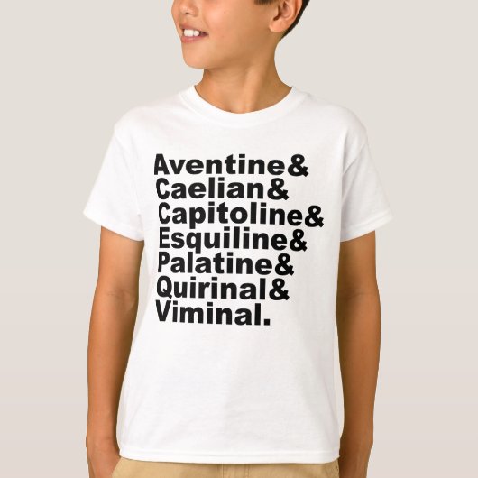 歴史に名高いローマの七丘 Tシャツ (正面)