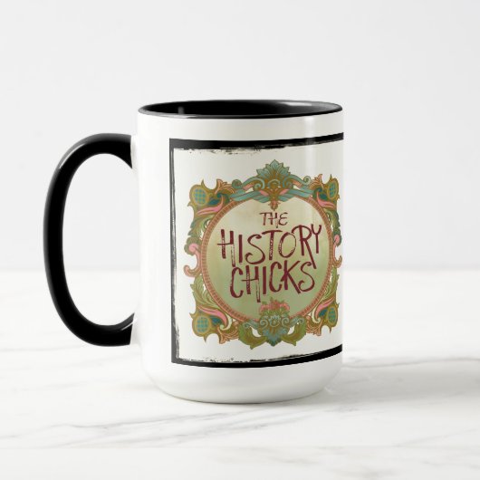 歴史のひよこのポッドキャストの芸術のマグ マグカップ (左)