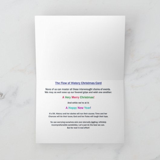 歴史のクリスマスカードの流れ シーズンカード (内部)
