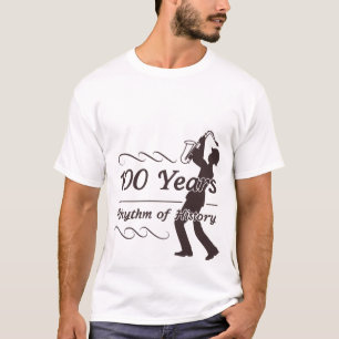 歴史のリズム ジャズ サックス 100周年 Tシャツ