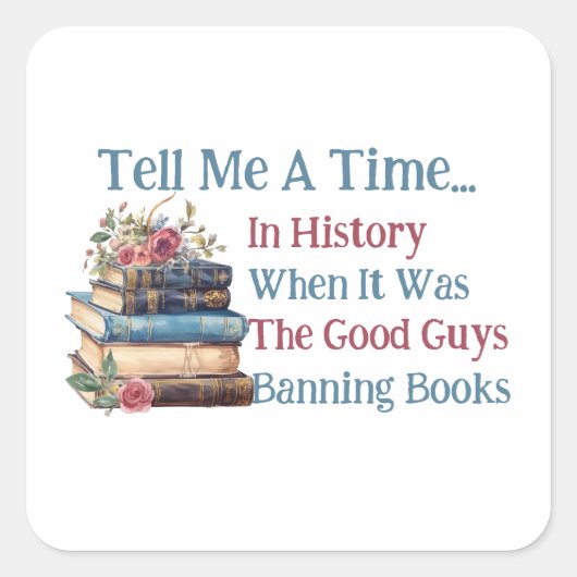 歴史の中の時間を教えて…ブックオーバーデザイン スクエアシール (正面)