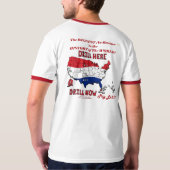 歴史の人の環状のTシャツの最も大きい能なし Tシャツ (裏面フル)