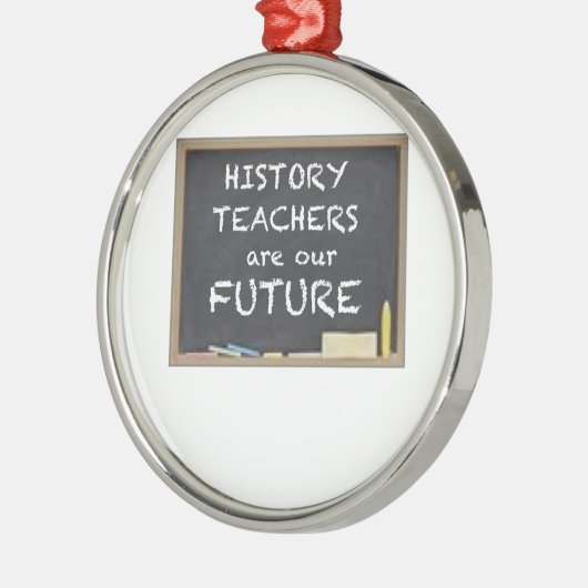 歴史の先生のためのギフト メタルオーナメント (左)