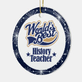 歴史の先生のギフトのオーナメント セラミックオーナメント (左)