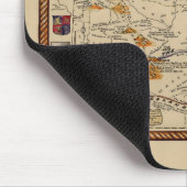 歴史の地図およびワイオミングのロマンス マウスパッド (コーナー)