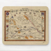 歴史の地図およびワイオミングのロマンス マウスパッド (正面)