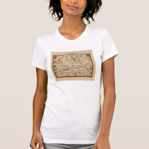 歴史の地図およびワイオミングのロマンス Tシャツ