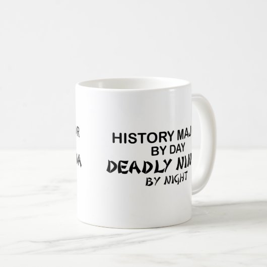 歴史の専攻ので致命的な忍者 コーヒーマグカップ (正面右)