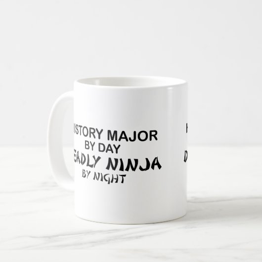 歴史の専攻ので致命的な忍者 コーヒーマグカップ (正面左)