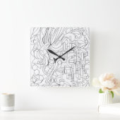 歴史の本質ウォールクロック スクエア壁時計 (ホーム)