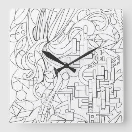 歴史の本質ウォールクロック スクエア壁時計