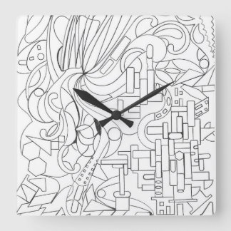 歴史の本質ウォールクロック スクエア壁時計