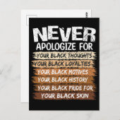 歴史の黒い月を決して謝罪しない ポストカード (正面/裏面)