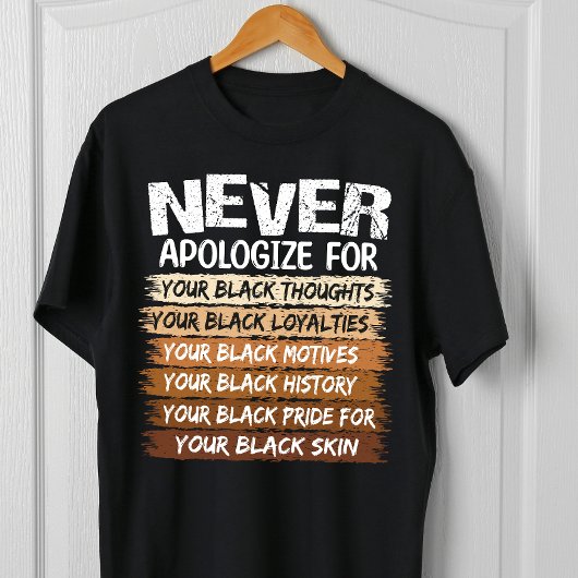 歴史の黒い月を決して謝罪しない Tシャツ