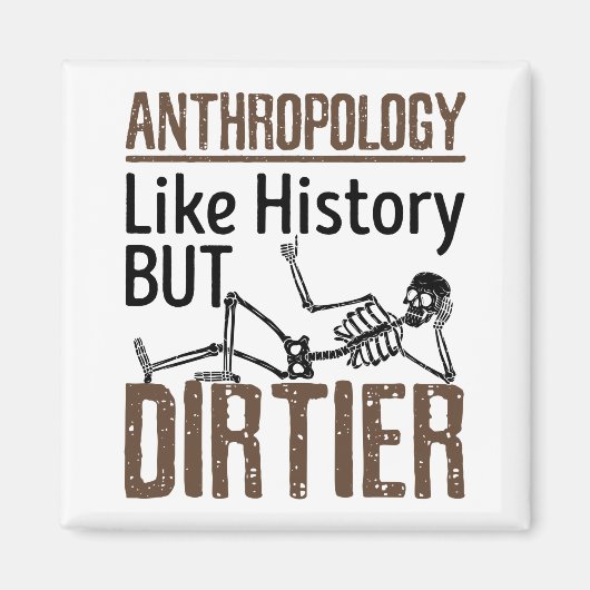 歴史は汚いが法医学の人類学 マグネット (正面)