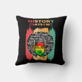 歴史は私は言う、メラニンの女の子の黒い歴史の月 クッション (裏面)