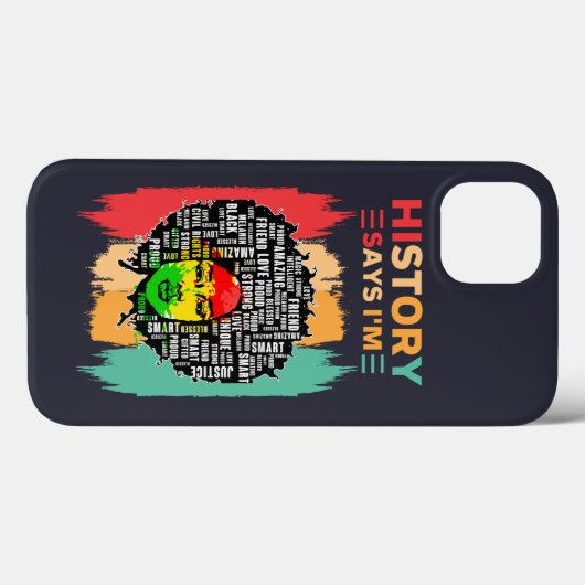 歴史は私は言う、メラニンの女の子の黒い歴史の月 Case-Mate iPhoneケース (裏面 (横))