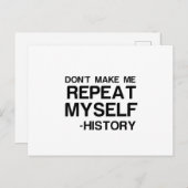 歴史は私を繰り返さない ポストカード (正面/裏面)