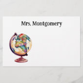 歴史または地理先生謝礼ギフト 便箋 (正面)