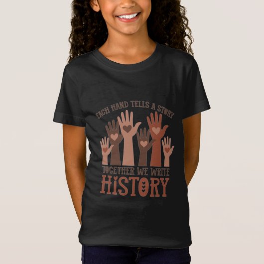 歴史をつくる手 Tシャツ (正面)