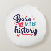 歴史を作るために生まれた丸い枕やる気を起こさせる ラウンドクッション (裏面)