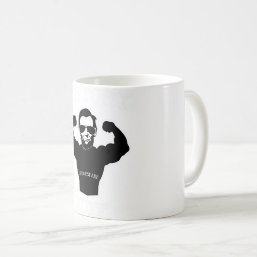 歴史バフおもしろいことわざ正直エイブリンカーン コーヒーマグカップ (正面右)