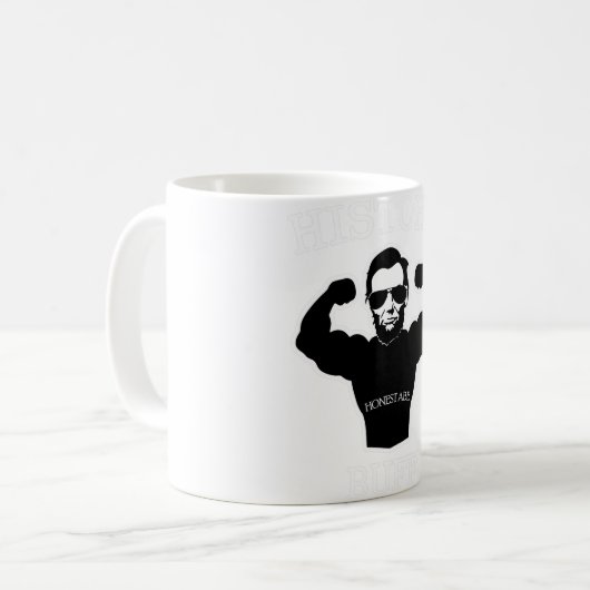 歴史バフおもしろいことわざ正直エイブリンカーン コーヒーマグカップ (正面左)