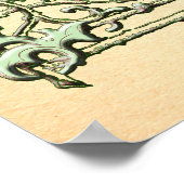 歴史レシピ風の吹き物ポスター ポスター (角)