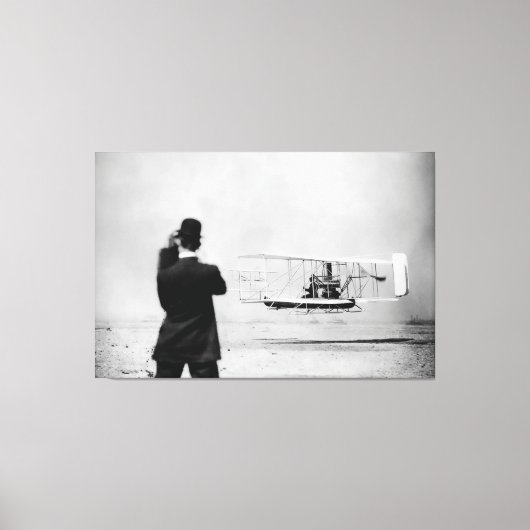 歴史上初の水上飛行 – W. Wright 1909 キャンバスプリント (正面)