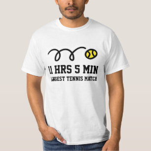 歴史上最長のテニスマッチTシャツ Tシャツ