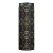 歴史中世ブラックと金ゴールド タンブラー (裏面)