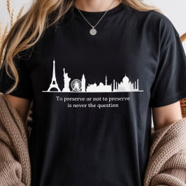 歴史保存、世界の偉大な建築 トライブレンドTシャツ