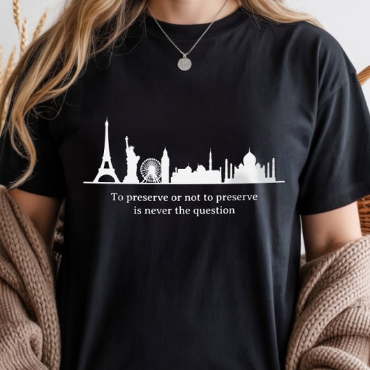 歴史保存、世界の偉大な建築 トライブレンドTシャツ
