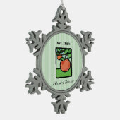 歴史先生ありがとうApple スノーフレークピューターオーナメント (左)