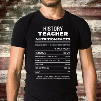 歴史先生栄養おもしろい事実Tシャツ Tシャツ