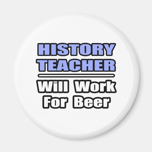 歴史先生...ビールに役立つ マグネット (正面)