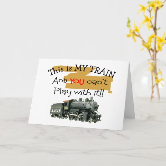 歴史列車の贈り物 – -笑わされることわざ カード (黄色い花)