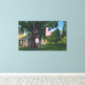 歴史地区のツリーファームの表示 キャンバスプリント (インサイチュ (ウッドフロア))