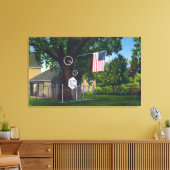 歴史地区のツリーファームの表示 キャンバスプリント (インサイチュ (リビング))