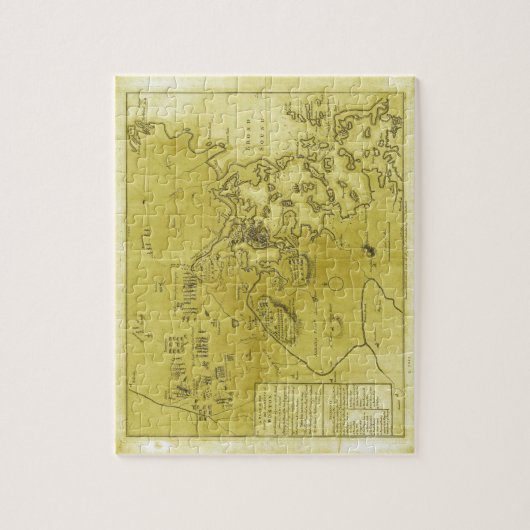 歴史地図ボストンアメリカ革命戦争 ジグソーパズル (縦)