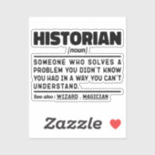 歴史学者名詞定義歴史愛好家 シール (シート)