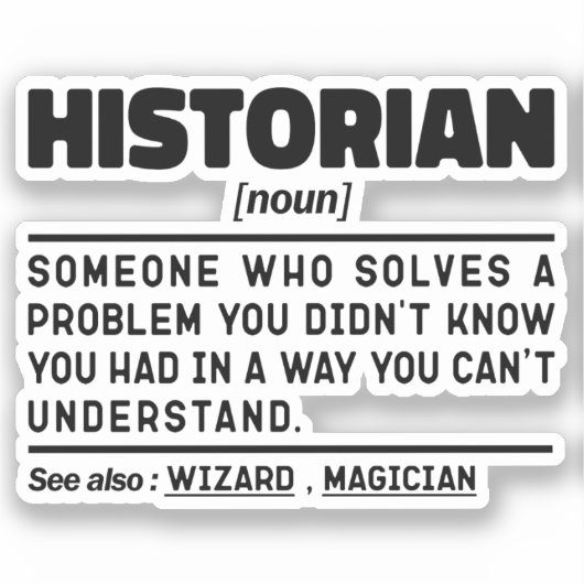 歴史学者名詞定義歴史愛好家 シール (正面)