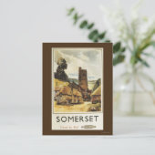 歴史村の風景イギリス鉄道ポスター ポストカード (スタンド正面)